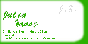 julia haasz business card